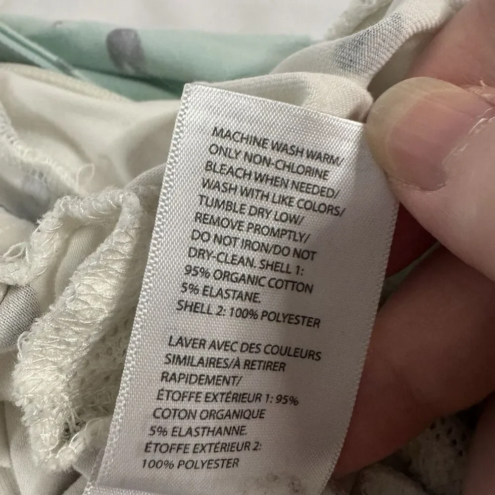 Happiest Baby Swaddle Cotton Sleep Sack Size 0–2 M Small Mint White Planets